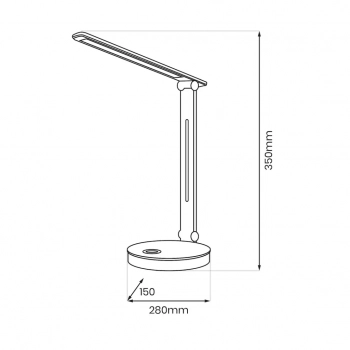 Bruno lampka biurkowa 5W LED 300lm CCT 3000K-6500K, RGB biała ML1629