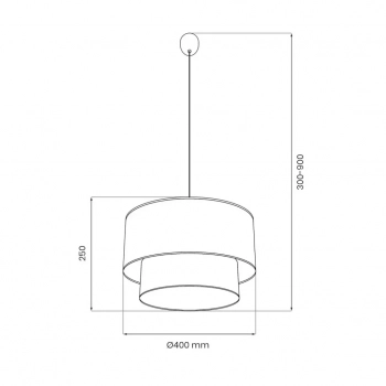 Bueno lampa wisząca 1xE27 beż, jasny brąz MLP1826
