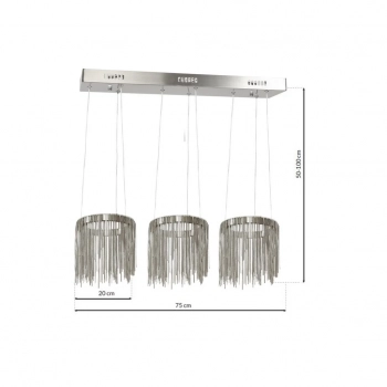 Cascata lampa wisząca 54W LED 1350lm 3000K satynowa ML3793