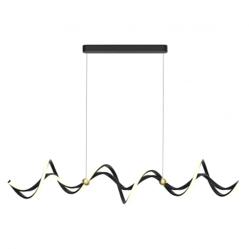 Colia lampa wisząca 55W LED 3500lm 4000K czarna, złota ML1182 Milagro