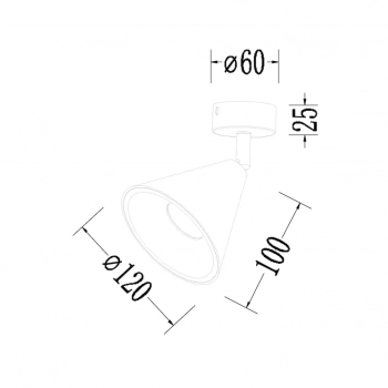 Cone oprawa sufitowa 1xGU10 złota ML1120