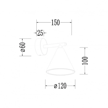 Cone kinkiet 1xGU10 złoty ML1123
