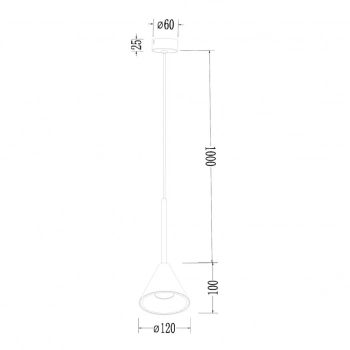 Cone lampa wisząca 1xGU10 złota ML1124