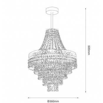 Coral żyrandol 3xE14 srebrny MLP1586