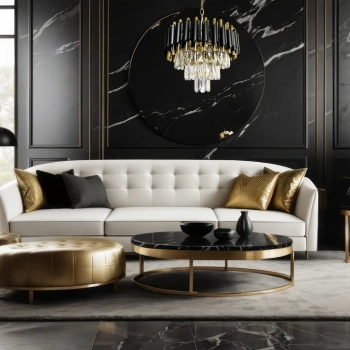 Cristal żyrandol 5xE14 czarny, złoty ML1634