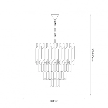 Cristal żyrandol 5xE14 czarny, złoty ML1634