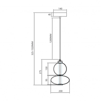 Daphne lampa wisząca 12W LED 1336lm 3000K złota ML0862