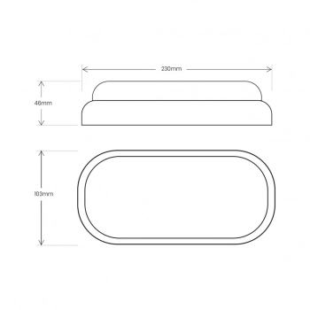 Davo Owal oprawa kanałowa IP64 18W LED 1800lm 4000K czarna EK1083