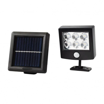 Depo naświetlacz solarny IP44 1.05W LED 200lm 6500K czarny EKO0616