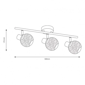 Dex lampa sufitowa 3xE14 kaszmir ML2119