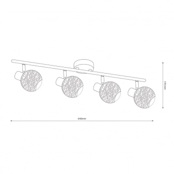 Dex lampa sufitowa 4xE14 kaszmir ML2120
