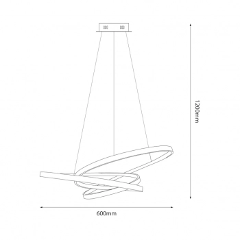 Empoli lampa wisząca 55W LED 3300lm 4000K czarna ML1573