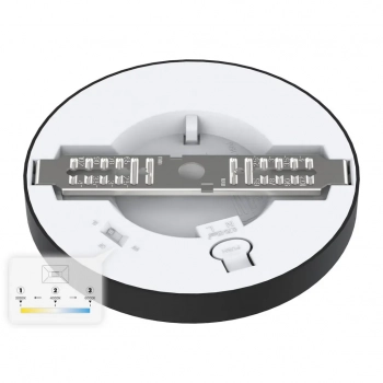 Evora Round lampa sufitowa 6W LED 420lm CCT 3000K, 4000K, 6000K czarna ML1789