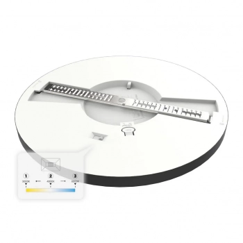 Evora Round lampa sufitowa 18W LED 1260lm CCT 3000K, 4000K, 6000K czarna ML1790