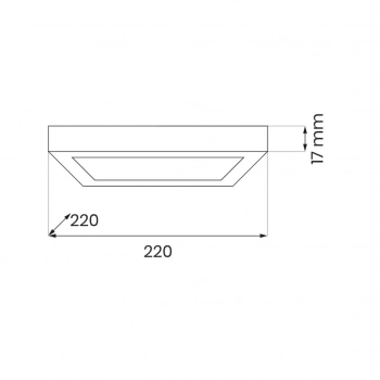 Evora Square lampa sufitowa 18W LED 1260lm CCT 3000K, 4000K, 6000K biała ML1793