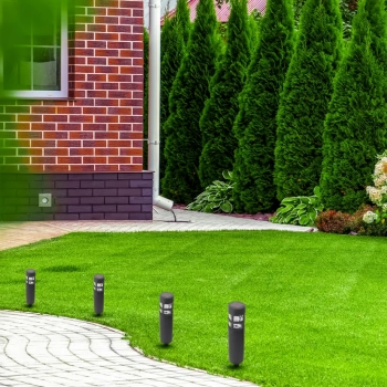 Fidel lampa solarna stojąca IP44 0.06W LED 2lm 3000K czarna EKO1451
