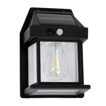 Filo kinkiet solarny IP44 0.1W LED 5-100lm 3000K czarny EKO0726 Milagro