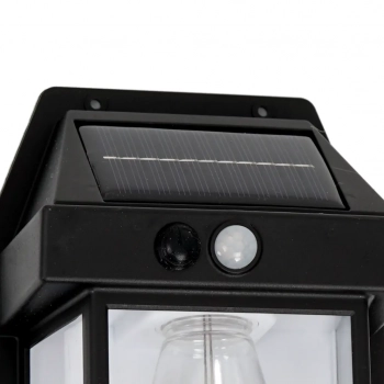 Filo kinkiet solarny IP44 0.1W LED 5-100lm 3000K czarny EKO0726