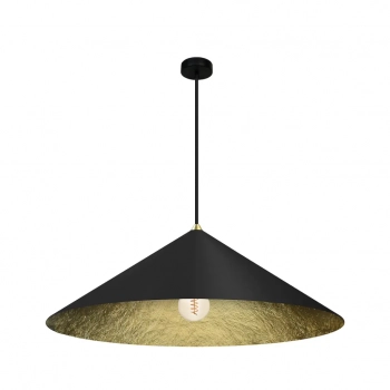 Fuji lampa wisząca 1xE27 czarna, złota MLP0646 Milagro