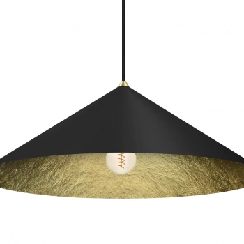 Fuji lampa wisząca 1xE27 czarna, złota MLP0646