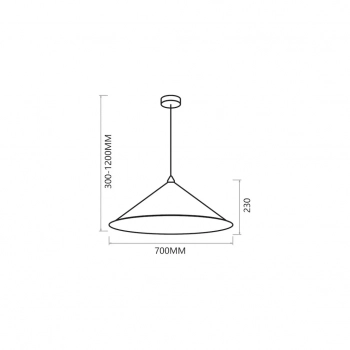 Fuji lampa wisząca 1xE27 czarna, złota MLP0646