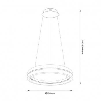 Gravity lampa wisząca 36W LED 2300lm 4000K czarna, złota ML1183