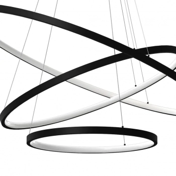 Hoop lampa wisząca 93W LED 4000K czarna ML1543