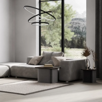 Hoop lampa wisząca 93W LED 4000K czarna ML1543