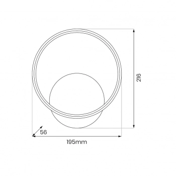 Hoop kinkiet 7W LED 4000K złoty ML1544