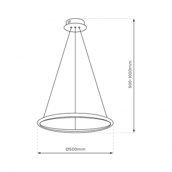 Hoop lampa wisząca 27W LED 4000K chrom ML1549