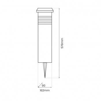 Johny lampa solarna stojąca IP44 0.5W LED 100lm 3000K czarna EKO1456
