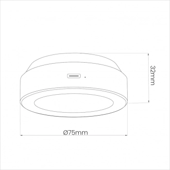 Jojo lampka podszafkowa 0.6W LED 50lm CCT 3000K-6000K, RGB biała, czarna EKB1665