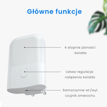 Kama lampka wtykowa 0.5W LED 10lm 2700K biała EKW1441