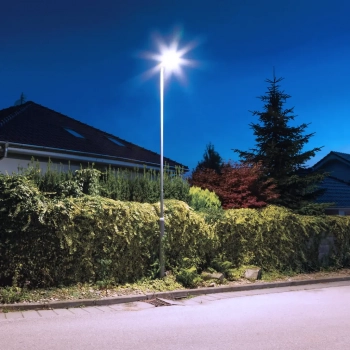 Kers lampa słupowa solarna IP44 50W LED 500lm 6500K czarna EKO0545
