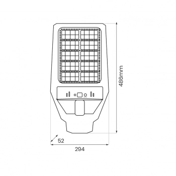 Kers Ii latarnia solarna IP65 300W LED 1200lm 6500K czarna EKO1191