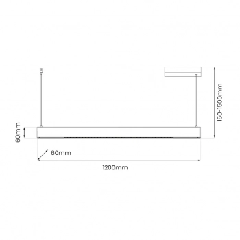 Linea lampa wisząca 36W LED 1800lm CCT 3000K, 4000K, 5700K biała ML1783