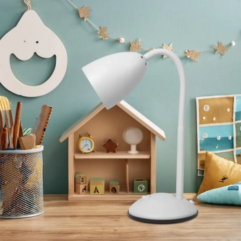 Logic lampka biurkowa 1xE27 biała ML1636