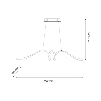 Loop lampa wisząca 28W LED 1700lm 4000K czarna ML1577