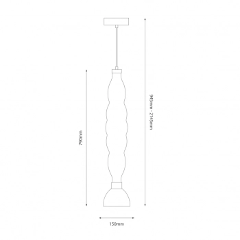 Lucco lampa wisząca 18W LED 2346lm 3000K bursztyn ML1416