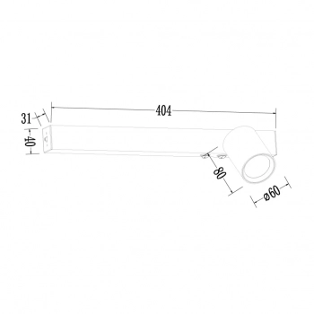 Magnet kinkiet 5W LED 550lm CCT 3000K, 4000K czarny ML1126