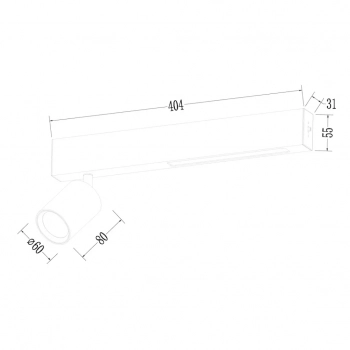 Magnet lampa sufitowa 5W LED 550lm CCT 3000K, 4000K czarna ML1131