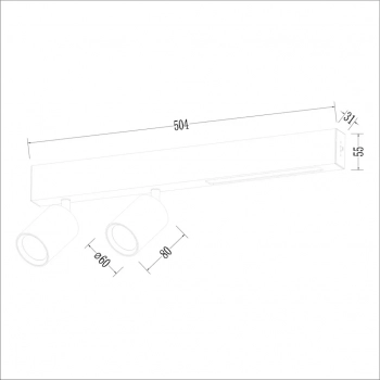 Magnet lampa sufitowa 5W LED 550lm CCT 3000K, 4000K czarna ML1133