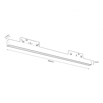 Magnetic Track do szynoprzewodów magnetycznych 24V 20W LED 1600lm 4000K czarny ML2150