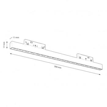 Magnetic Track do szynoprzewodów magnetycznych 24V 10W LED 700lm 4000K czarny ML2151