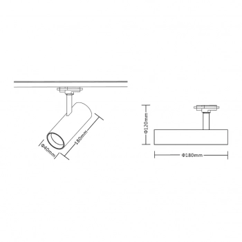 Magro reflektor do szynoprzewodu 1F 7W LED 600lm CCT 3000K, 4000K czarny ML1119