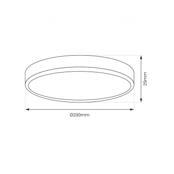 Maq lampa sufitowa IP40 18W LED 1850lm CCT 3000K, 4000K, 6500K biała ML1660