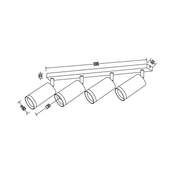 Mica lampa sufitowa 1XGU10 biała ML2101