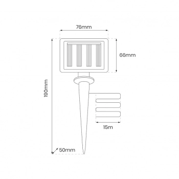 Micro LED girlanda IP44 0.06W LED 2lm 3000K czarna EKO0624