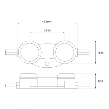 Sspro2 moduł LED IP68 0.72W LED 70lm 6500K transparentny EKM0557