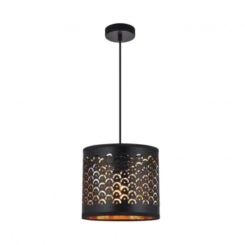 Morgan lampa wisząca 1xE27 czarna, złota ML1800 Milagro
